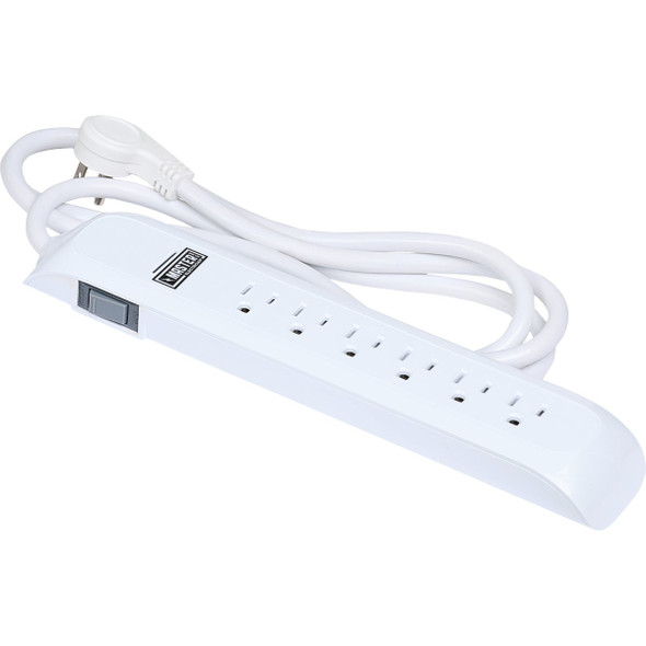 Master Electrician 6-Outlet White Right Angle Surge Strip with 6 Ft. Cord LTS 6A-3 566095