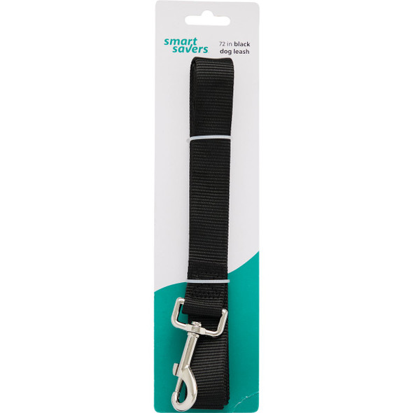 Smart Savers 1 In. W. x 72 In. L. Black Dog Leash wm25083 Pack of 12