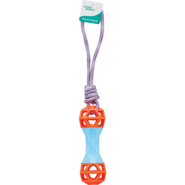Smart Savers Chew Toy with Tug Rope tdg302 Pack of 12