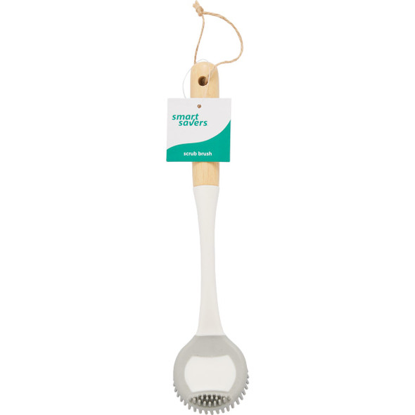 Smart Savers Wood Handle Scrub Brush am051 Pack of 12