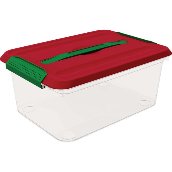 Curver Latchmate+ 14.5 Qt. Holiday Storage Tote 273333