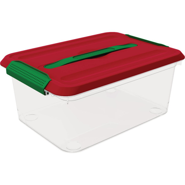 Curver Latchmate+ 14.5 Qt. Holiday Storage Tote 273333