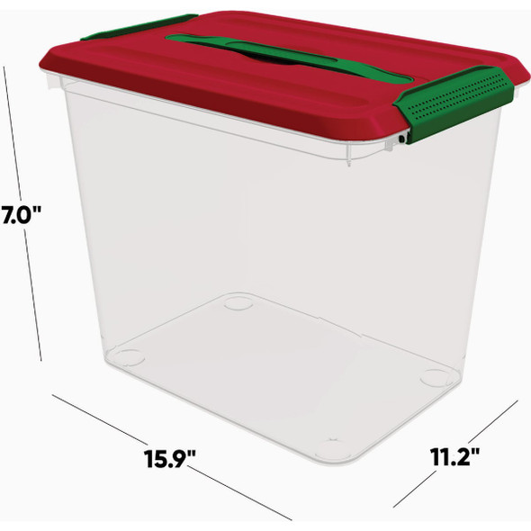 Curver Latchmate+ 26 Qt. Ornament Storage Tote 273332 927288