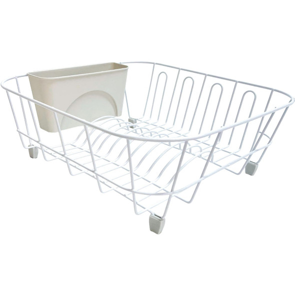 Grayline 12.4 In. W x 14.1 In. L White Wire Sink Dish Drainer 44400