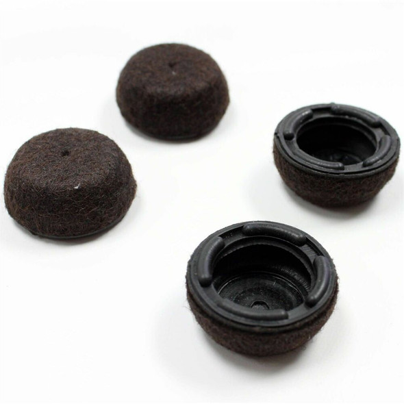 Lorell Snap-On Floor Savers - Dark Brown - Plastic - 12/Carton