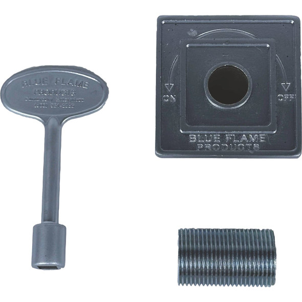 Blue Flame Universal Square Flange & 3 In. Matching Key BF.DKS.0606