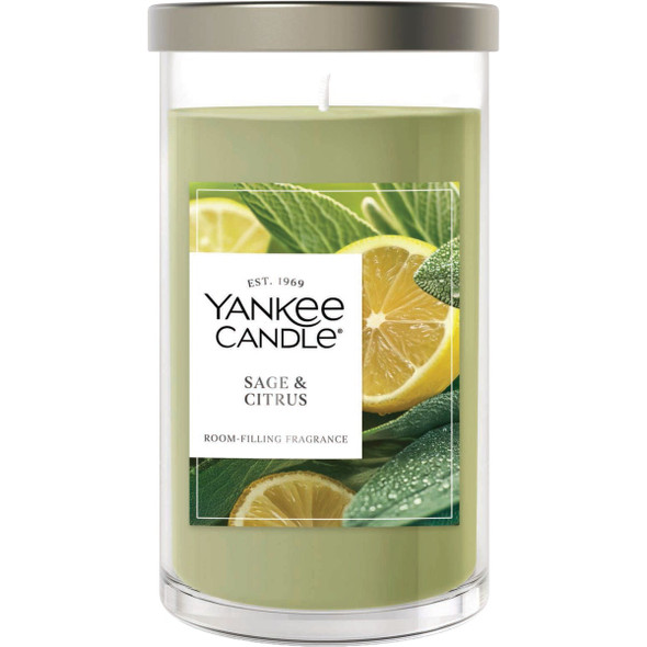 Yankee Candle 14-1/4 Oz. Sage & Citrus Medium Pillar Candle 1632948