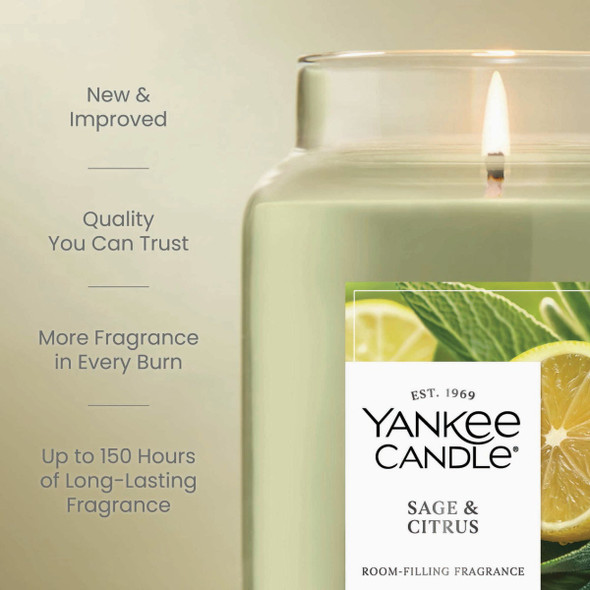 Yankee Candle 22 Oz. Sage & Citrus Large Jar Candle 2654267W 619668