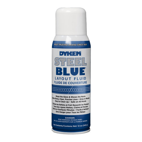 ITW ProBrands™ Dykem® Steel Blue® Layout Fluid, 16 oz Aerosol, 12/Case