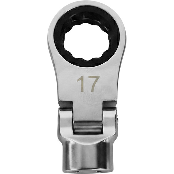 17 MM DUAL DRIVE FLEX RATCHETING ATTACHMENT - 3/8'' SQ. DR. DDFRA617