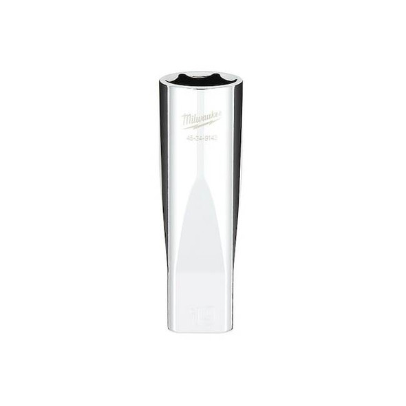 1/2 in. Drive 19mm Metric 6-Point Deep Socket with FOUR FLAT Sides