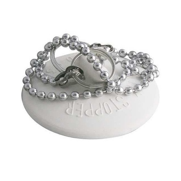 Manufacturer Varies DrainStopper,1"to1-3/8"D,Rubber,White 1PPJ1