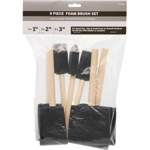 Shur-Line Good Foam Brush Set (9-Piece) SL-9PC