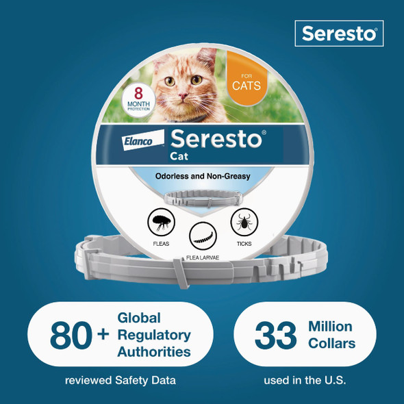 Seresto 8 Month Flea & Tick Collar for Cats CA8524001AM 767350