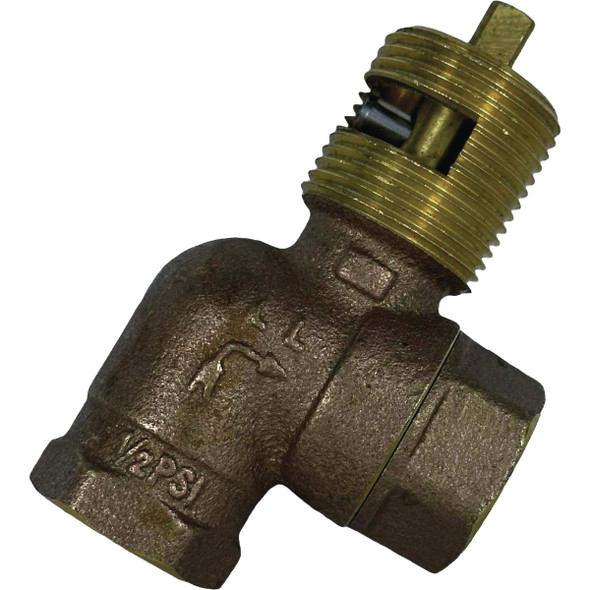 Blue Flame 1/2 In. Brass Quarter-Turn Angle Ball Gas Valve BF.BVL2L