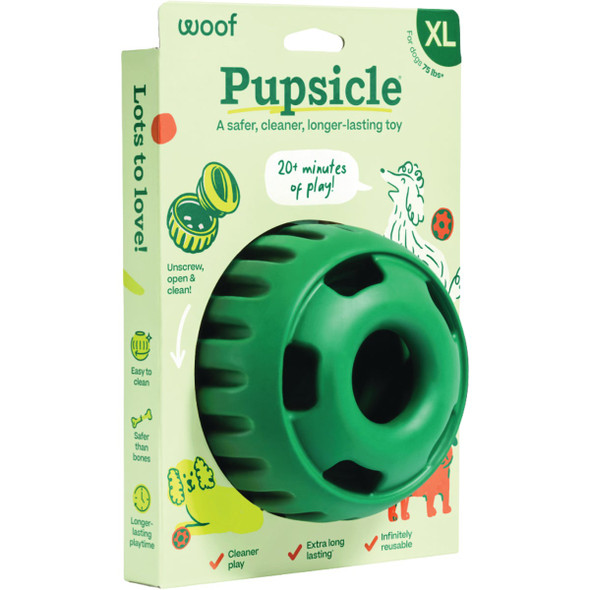 Woof Pupsicle XL Green Dog Toy PXL-GRN