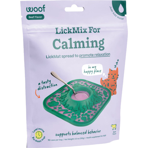Woof LickMat LickMix 5.5 Oz. Calming Recipe Meal Topper LICK-CA
