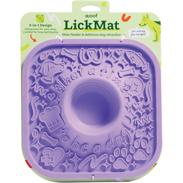 Woof Lick Mat Lavender Slow Dog Feeder LM-LAV