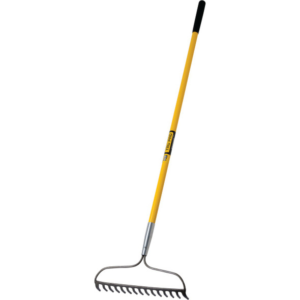 Truper Tru Pro 60 in. Forged Bow Rake, 16 tines, Fiberglass Handle R-16AM-FX 767575