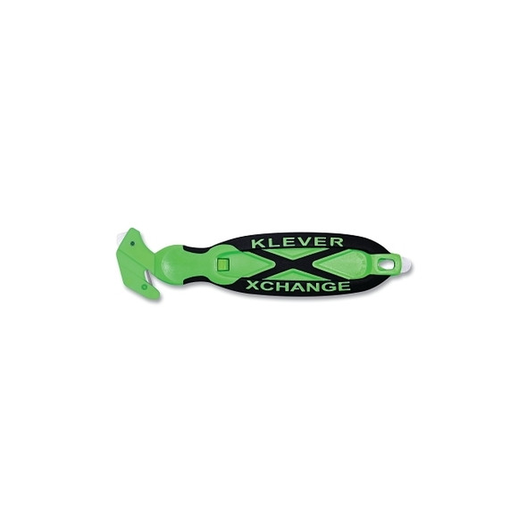 KLEEN™ XChangeXD Safety Cutter, 7 in L, Hook Blade, Steel, Plastic Handle, Green