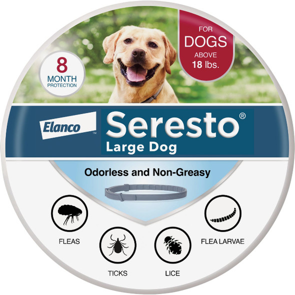Seresto 8 Month Flea & Tick Collar for Dogs Over 18 Lb. 86030594