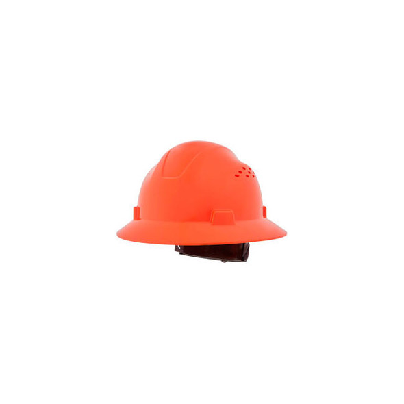 Jackson Safety Advantage Full Brim Hard Hat Vented 4-Pt. Ratchet Suspension Oran