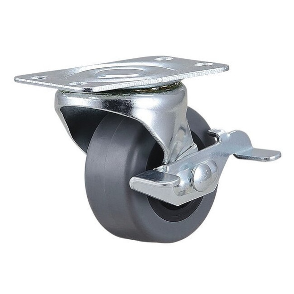 Manufacturer Varies Plate Caster,2" Wheel Dia.,75 lb.,Gray 435X75