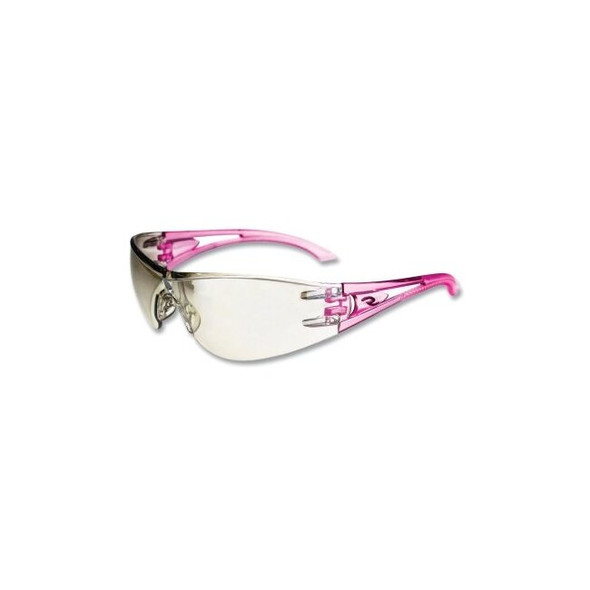 Optima™ Safety Eyewear, Indoor/Outdoor Lens, Polycarbonate, Uncoated, Pink Frame