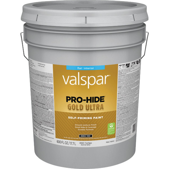 Valspar Pro-Hide Gold Ultra Zero VOC Flat Interior Wall Paint, Tint Base, 1 Gal.