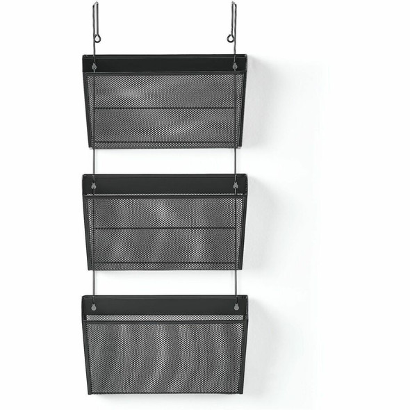 Lorell Mesh Wall File Organizer System - Black - Mesh - 1 Each