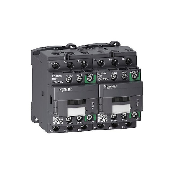 IEC Magnetic Contactor, 1NC/1NO, 100V-250V AC/DC, 3 P, Reversing, Screw Clamp