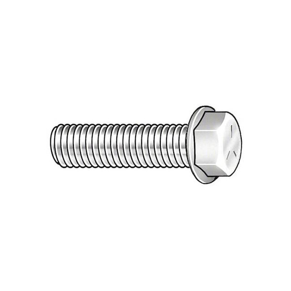 Class 10.9, M14-2.00 Flange Bolt, Plain Steel, 35 mm L, 25 PK