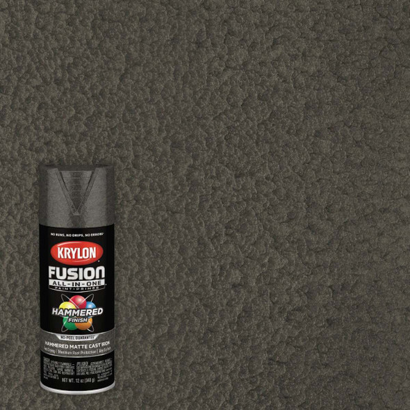 Krylon Fusion All-In-One 12 Oz. Hammered Spray Paint & Primer, Brown K02783007