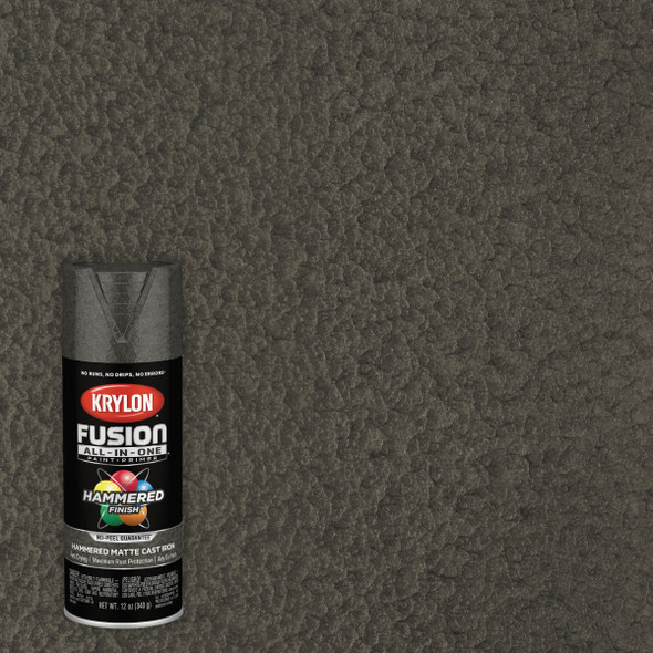 Krylon Fusion All-In-One 12 Oz. Hammered Spray Paint & Primer, Brown K02783007