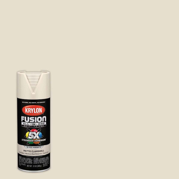 Krylon Fusion All-In-One 12 Oz. Matte Spray Paint, Clamshell K02799007