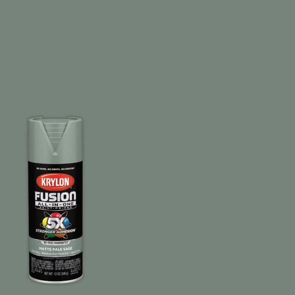 Krylon Fusion All-In-One 12 Oz. Matte Spray Paint, Pale Sage K02761007