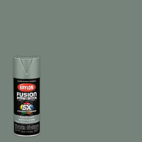 Krylon Fusion All-In-One 12 Oz. Matte Spray Paint, Pale Sage K02761007