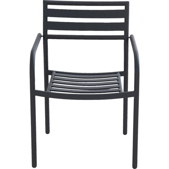 Sunjoy Black Heavy-Duty Steel Stacking Dining Chair A211339700 809546
