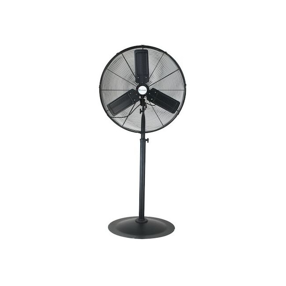 Standard-Duty Industrial Fan, Pedestal Mount, 120V AC, 10,205/9,855/9,447 cfm