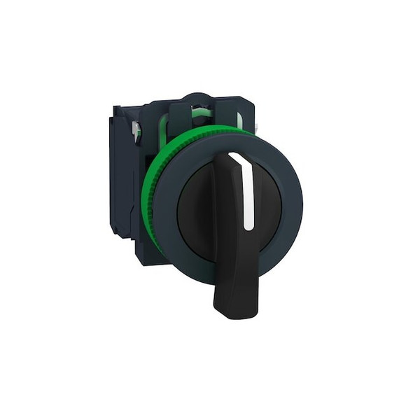 Schneider Electric Selector Switch, 2 Pos, 30 mm, Black XB5FJ21
