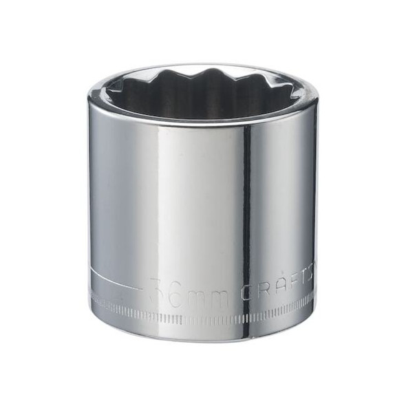 Craftsman Sockets, 1/2" Drive 36mm 12 Point Shallo CMMT44248