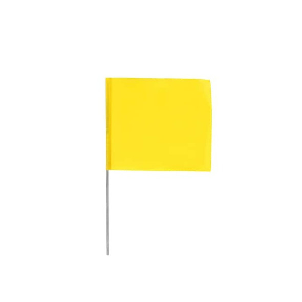 Marking Flag, Vinyl, 18" Wire Staff, Blank, 18" L., 100 PK