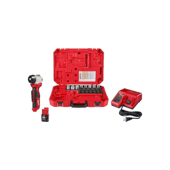 Milwaukee Tool M12 Cable Stripper Kit with 11 Al THHN / XHHW Bushings 2435AL-21