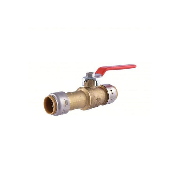 Sharkbite Turn Ball Valve,4.9" L,Brass UR24736