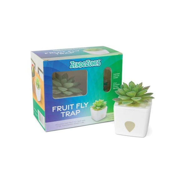 Zendozones Fruit Fly Trap,Bait Box,White 1818-TT