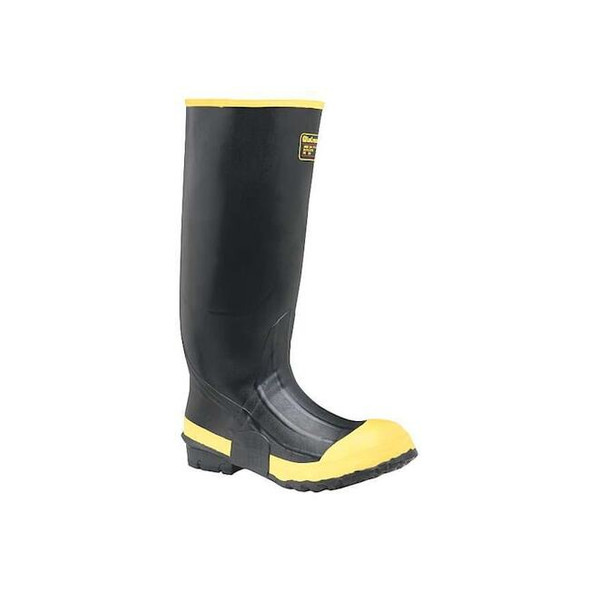 Men's LaCrosse Premuim Rubber Boot, Steel Toe, 16" Height, Black, 7
