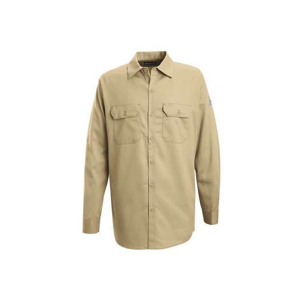 Men's Flame-Resistant Collared Shirt, 7.7 cal/sq cm, L, Excel FR(R)