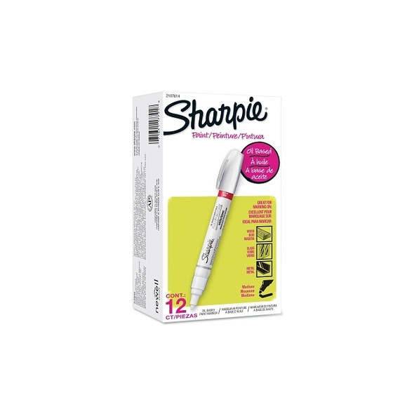 Oil Based Paint Marker, White, Medium, Bullet