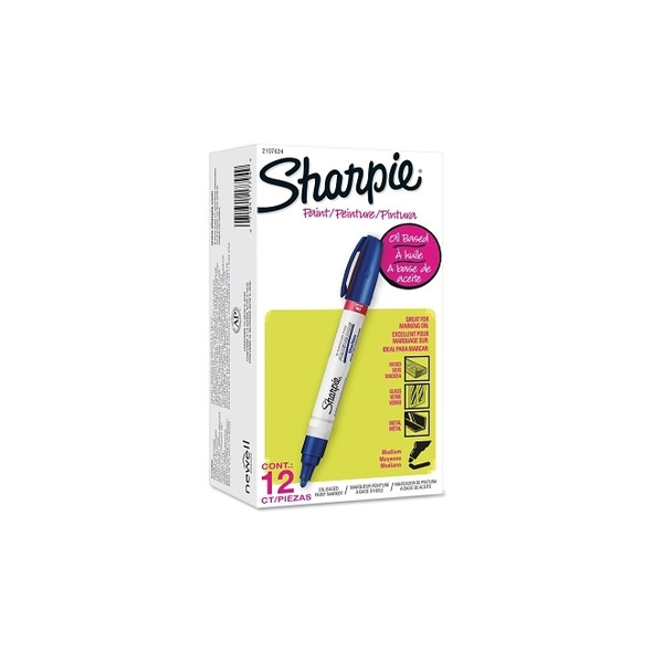 Oil Based Paint Marker, Blue, Medium, Bullet