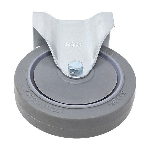 Rubbermaid Commercial RigidCaster,2-1/2"W,5"Dia,Rubber GRFG4532L10000